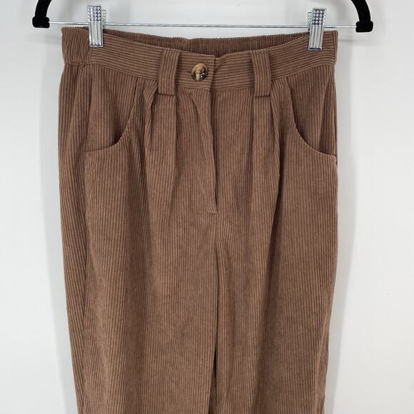 Halara High Waisted Baggy Leg Brown Corduroy women's Size S NWT - Picture 8 of 8